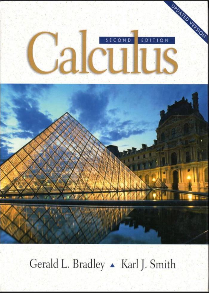 Calculus Second Edition Textbook by Gerald L. Bradley and Karl J. Smith