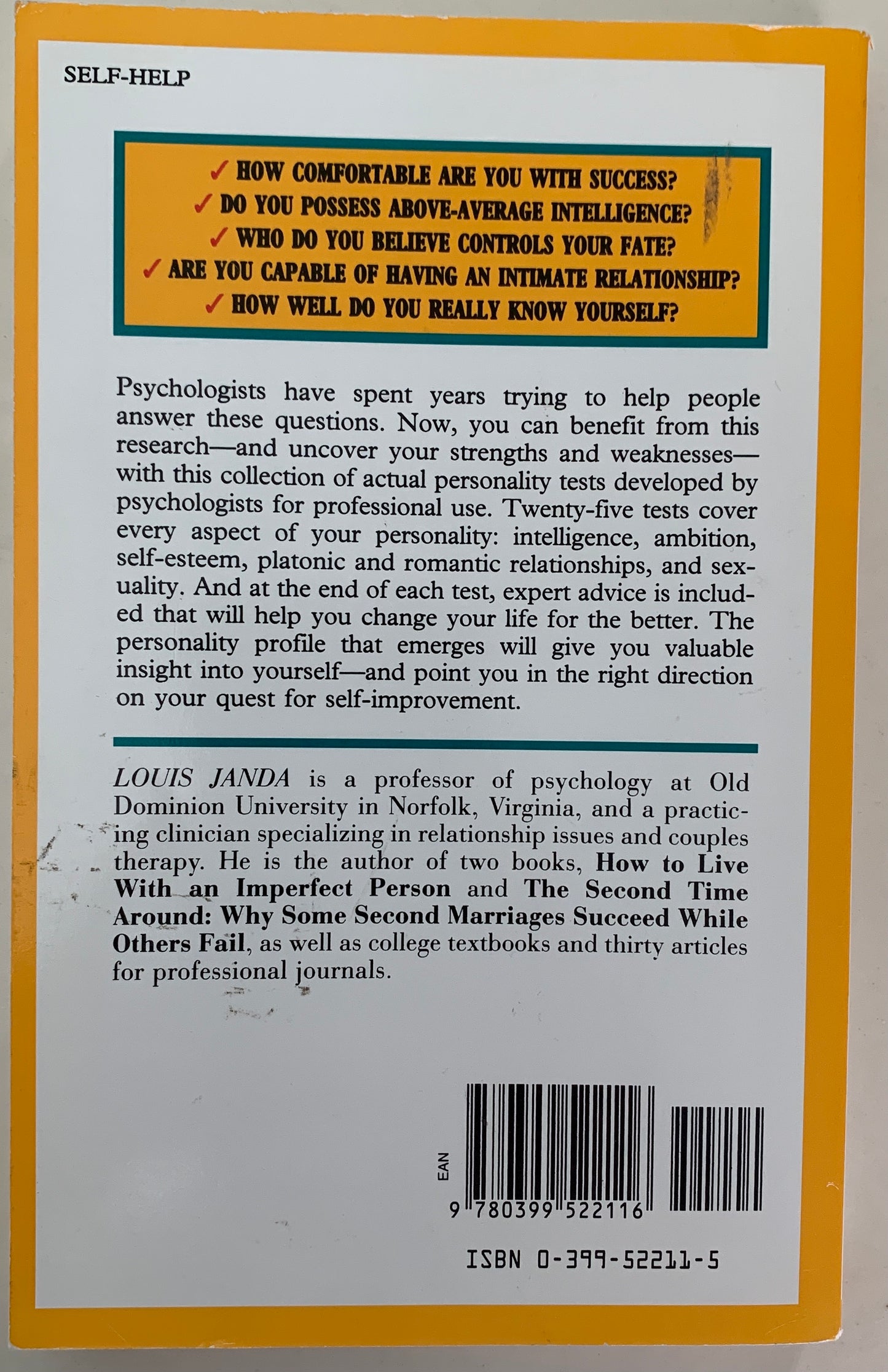 The Psychologist’s Book of Self-Tests