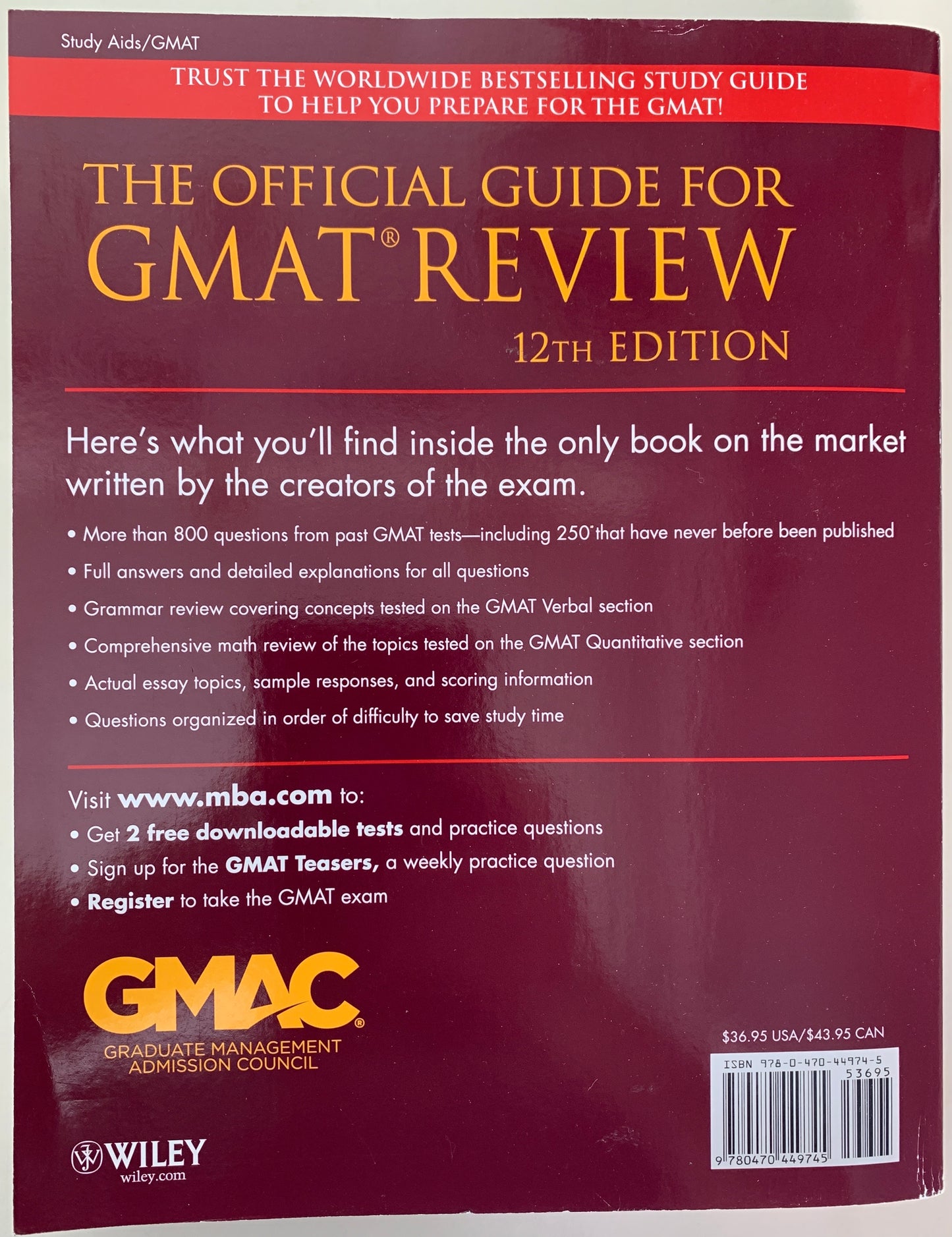 The Official Guide for GMAT Review, 12th Edition
