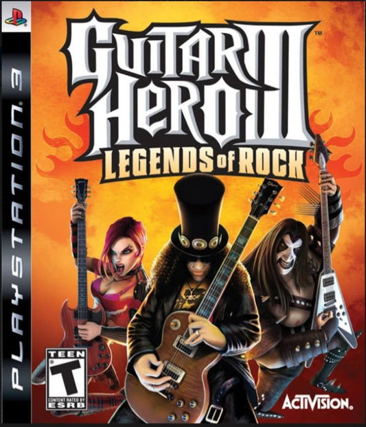 Guitar Hero 3 Legends of Rock for the PlayStation 3