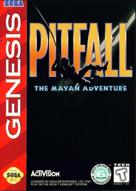 Pitfall: The Mayan Adventure game cover for Sega Genesis